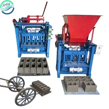 Cement solid paver brick making machinery 4-35 automatic electrical concrete hollow building block making machine