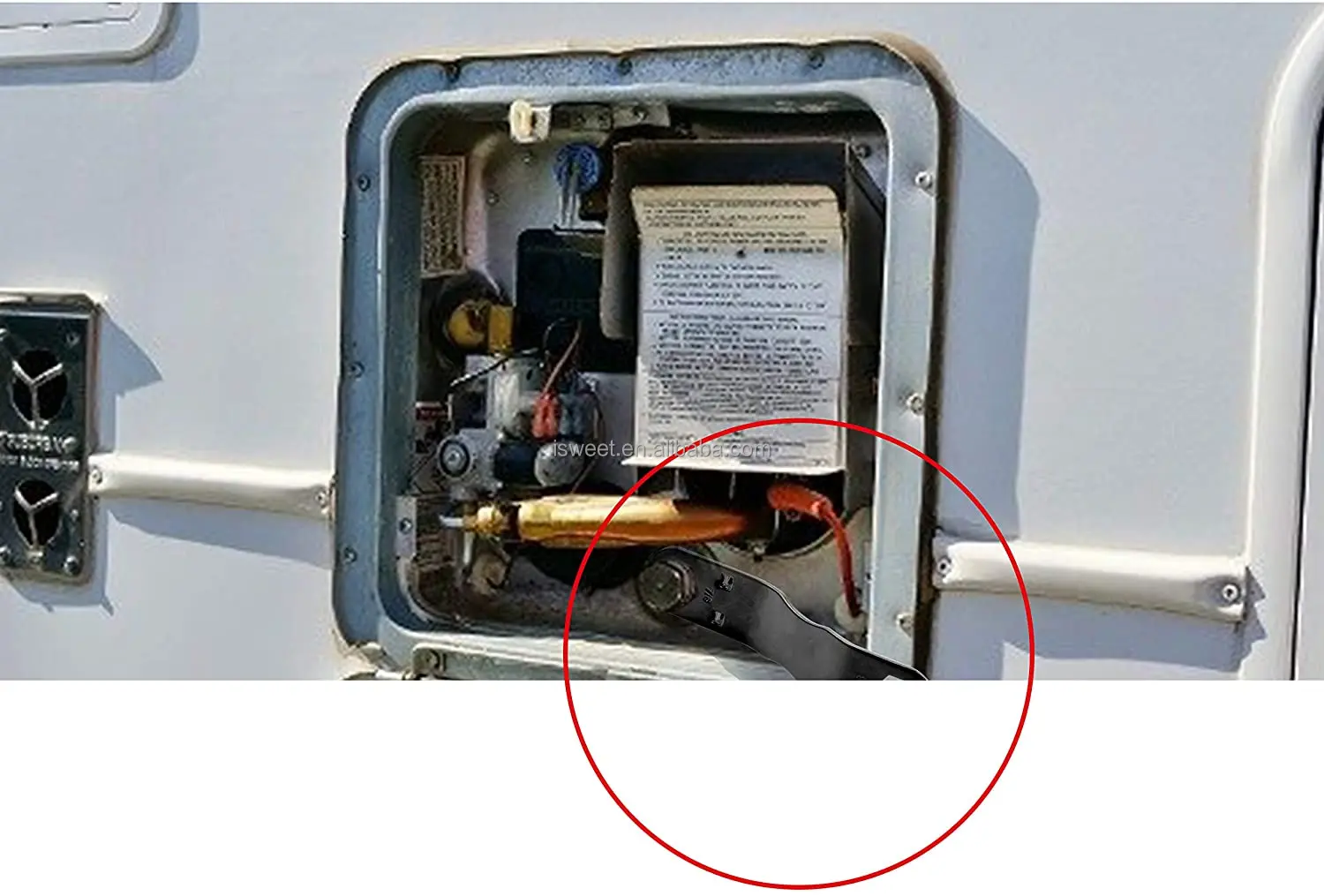 Rvmate Rv Water Heater Drain Plug Kit,Include Angled Wrench,4 Pieces 1/