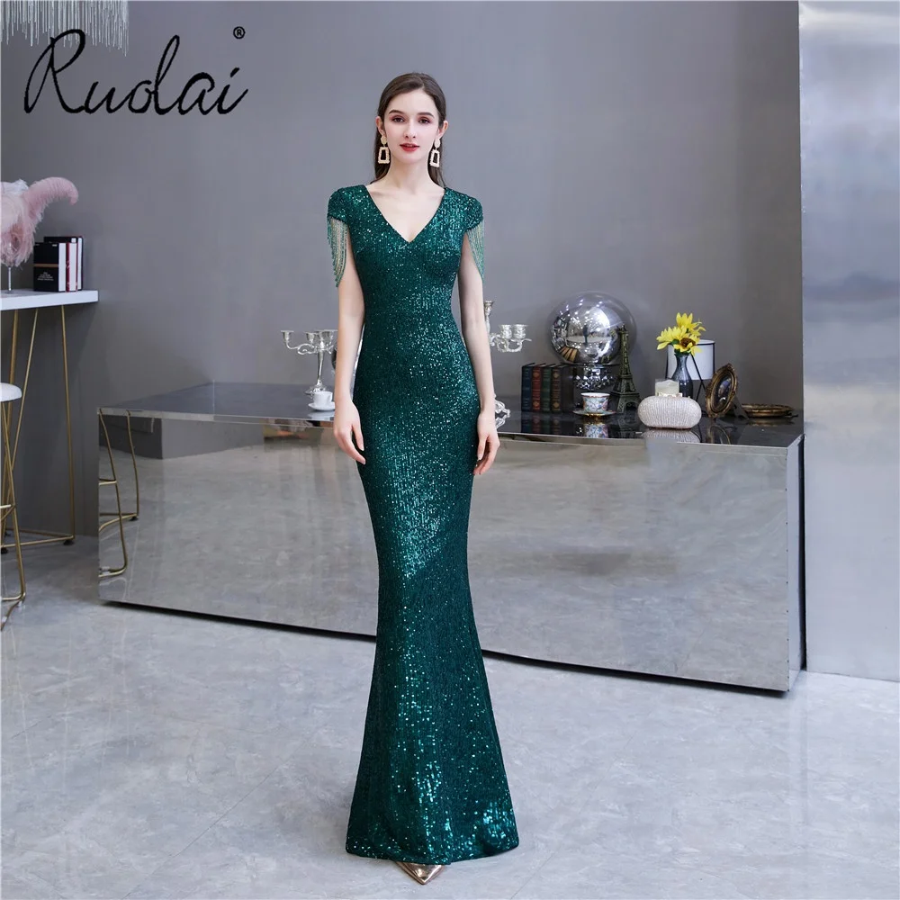 24451 women green mermaid evening dresses Alibaba