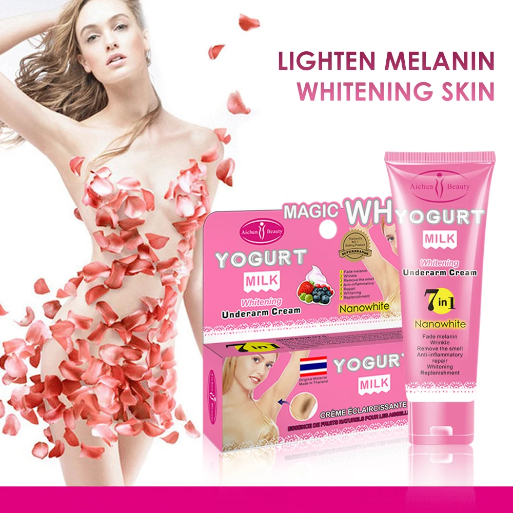 OEM Private Label Milk Armpit Skin Fade Dark Spot Underarm and Body Whitening Underarm Cream