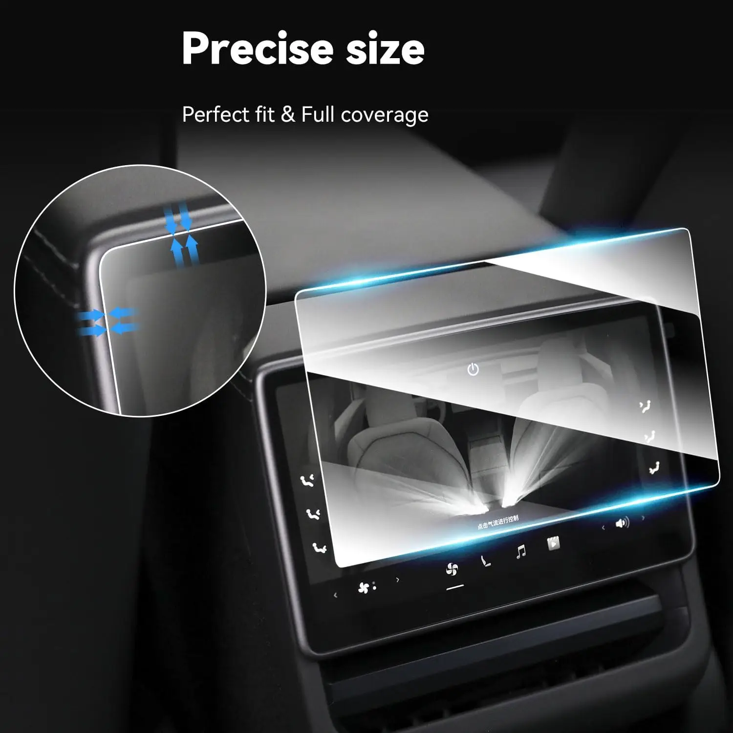 For Tesla Model 3 /Y/X 9H Hardness Safe Anti Shatter Center Control Touch Screen Car Navigation Tempered Glass Screen Protector