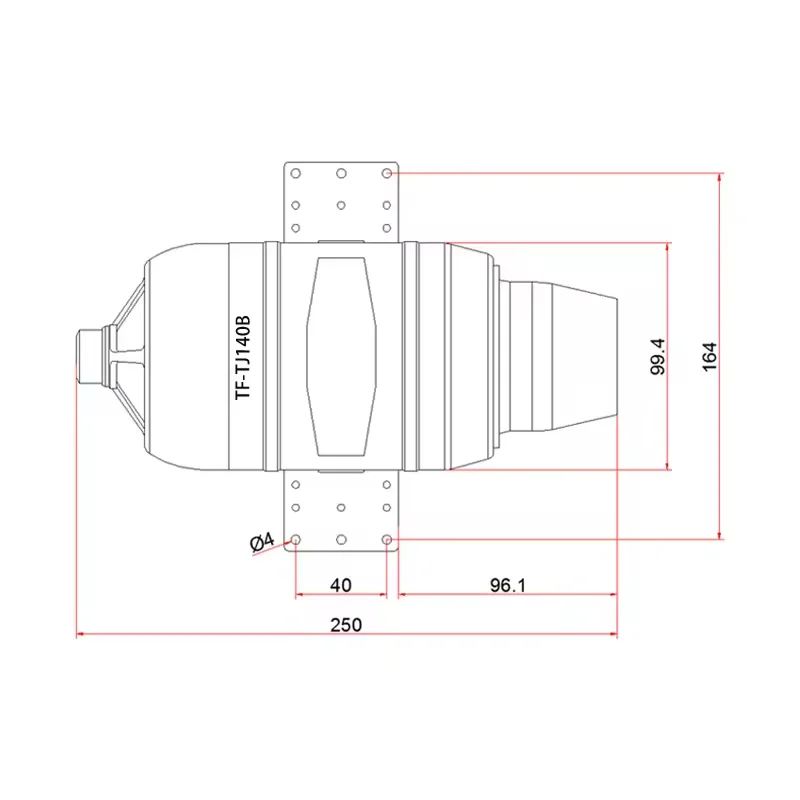 TF-TJ140B Turbojet Engine Kerosene/Diesel Oil Fuel 14KG Turbo Jet Model Plane Thrust Turbine Brushless Toy Aircraft Motor