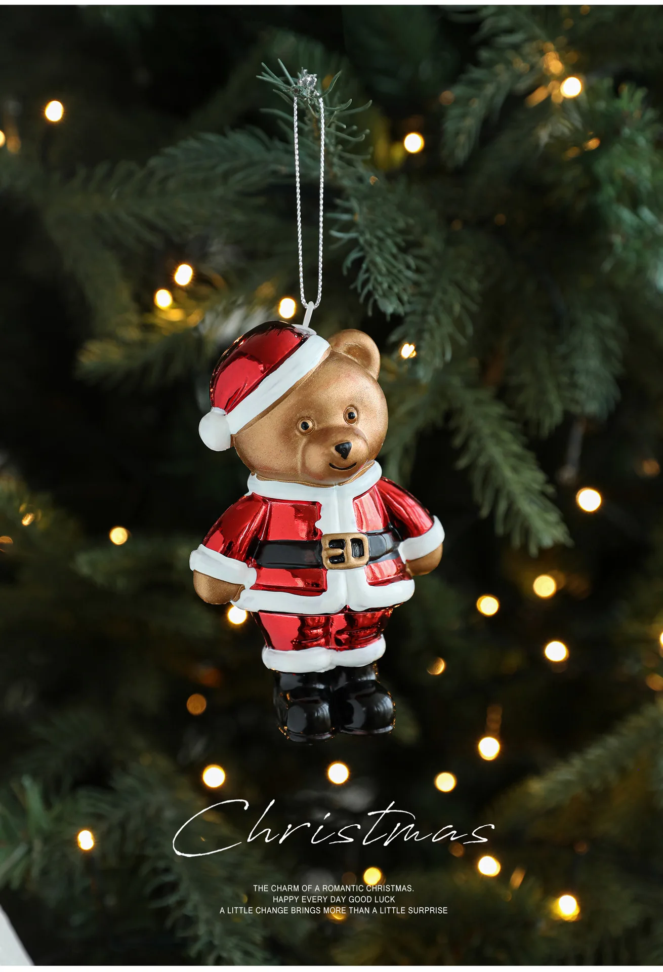 product vintage cute  fox squirrel christmas decor gingerbread man snowman christmas tree ornament diy hanging decor for party decor-10