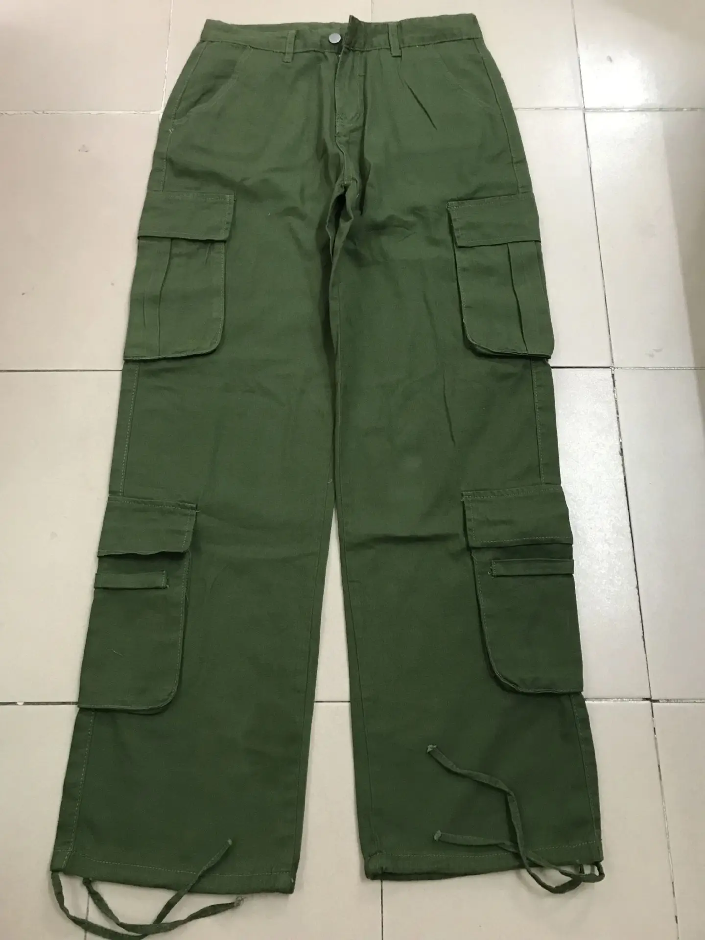 High Quality Cargo Pants Women Solid Color Pants With Pockets Wholesale ...
