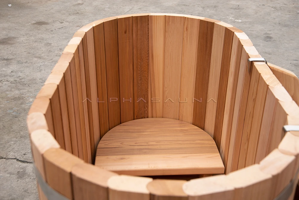 New Design 2 Person Wooden Cold Plunge Tub Hot Tub Combo Canadian Cedar