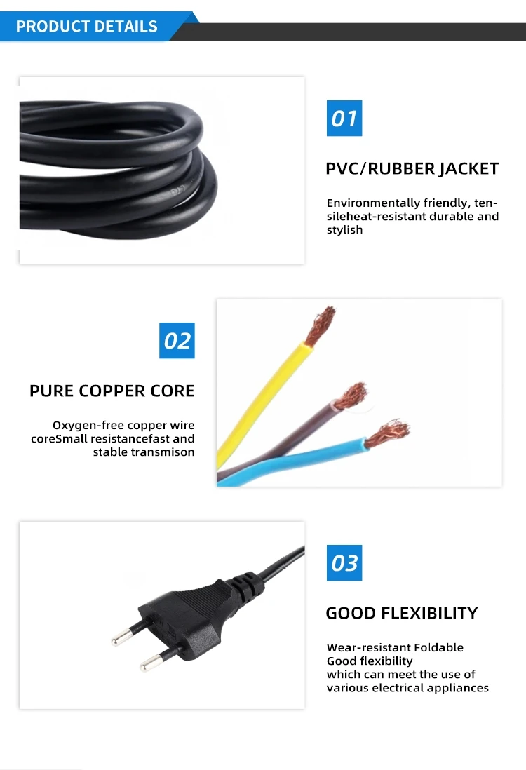 Euro Plug Power Cable ON/OFF Switch Cable EU Power Supply Cord for Extension Socket Lamp Project Radio factory