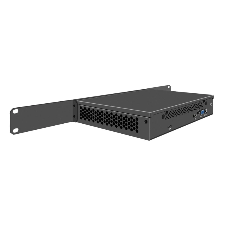 9.5 Inch Rack-Mounted Mini PC Server Router with 4x2.5G Ethernet, Intel ...
