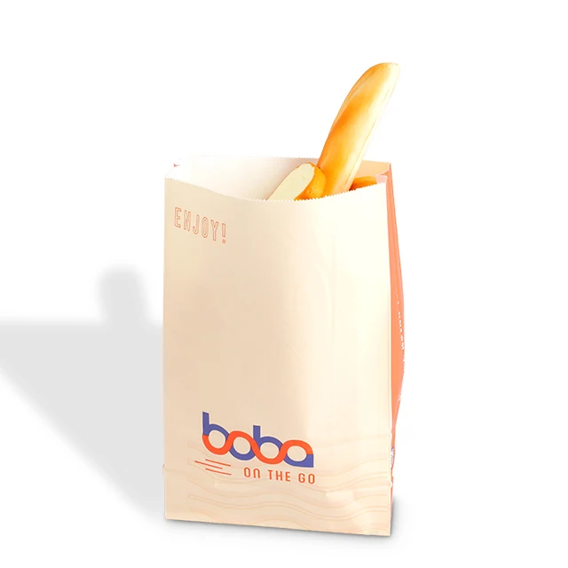 Take out paper bag for restaurant hold sandwiches and hamburger manufacture