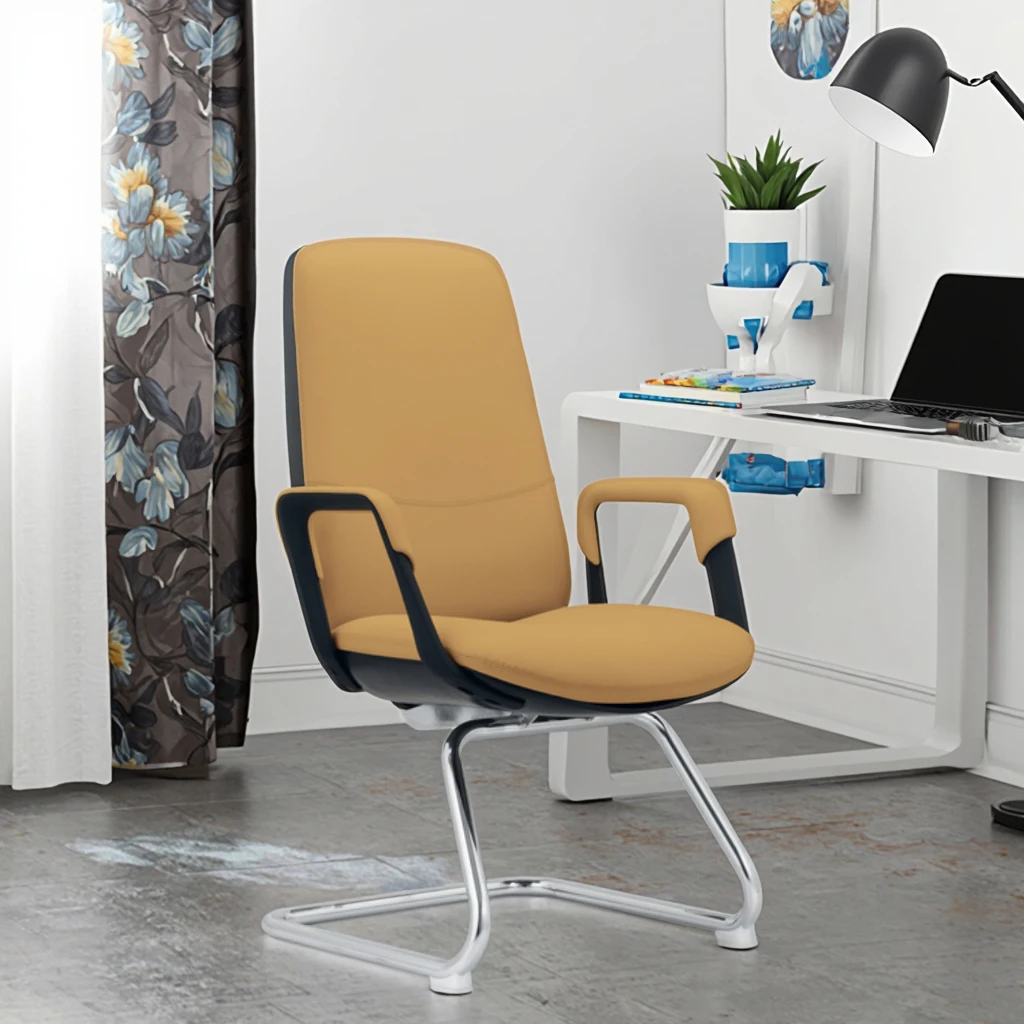 Basic Ergonomic Leather Executive Office Chair with Modern Design and Adjustable Height 2