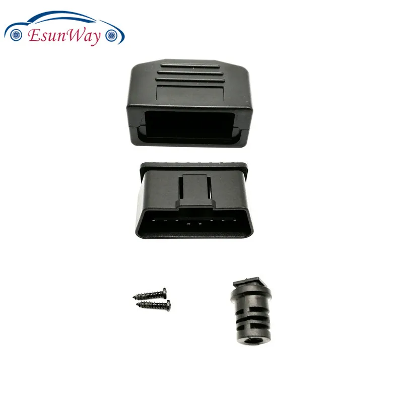 OBD OBDII 16Pin obd разъемов OBD2 16 контактный разъем корпус + линейная карта