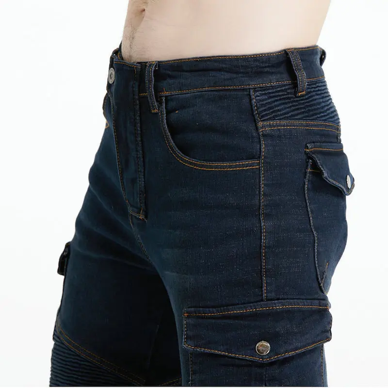 Men Motorcycle Riding Jeans Pants Protective Gear Riding Touring