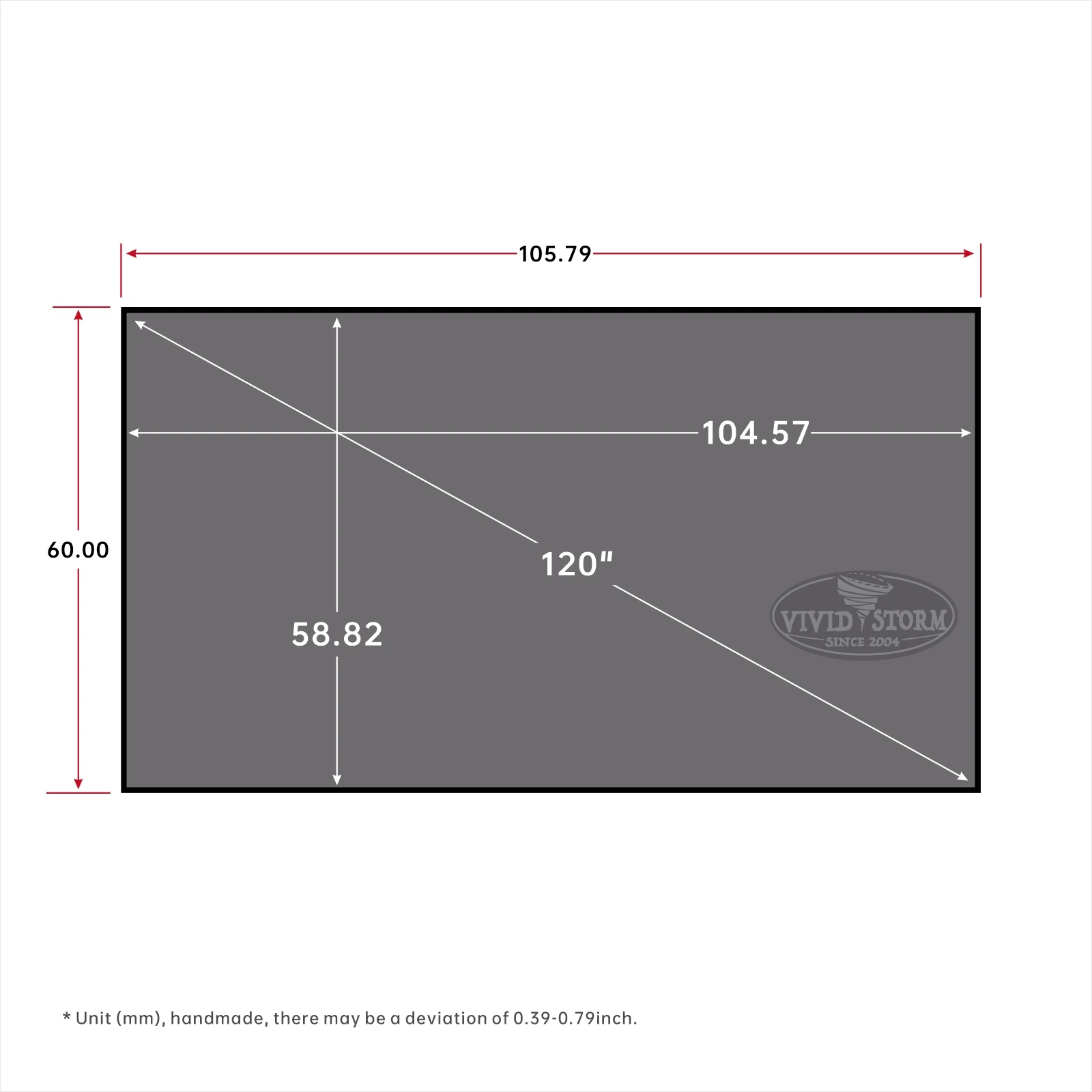 VIVIDSTORM 120 Inch ALR Ambient Light Rejecting PET Black Crystal Frame Projection Screen for Ultra Short Throw UST Projector
