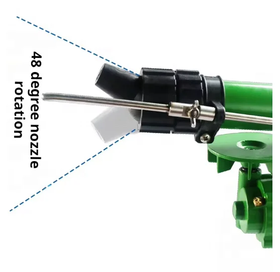 Arroseur Agricole 360° Réglable Avec 3 Buses - Rayon 20-26 M - Pour Irrigation, Arrosage Pelouse, Anti-poussière