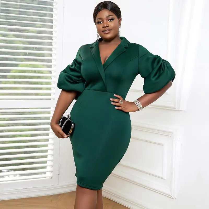 Plus Size Latest Design Dark Green Mature Factory Mini Lady Night Club Dress|  Alibaba.com