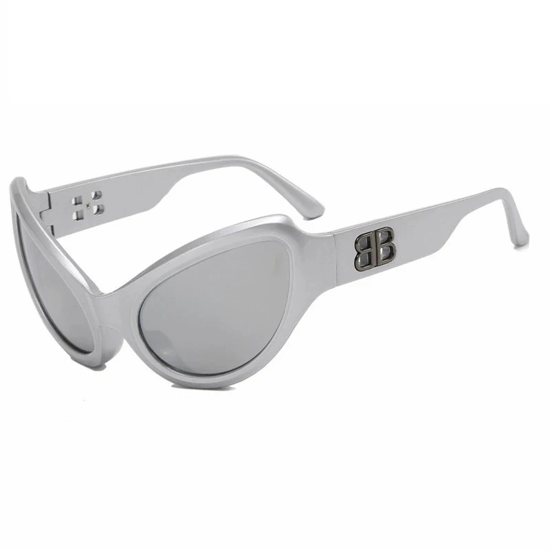 Fashion Oversized Y2K Cat Eye Sunglasses with UV400 Protection display picture 1