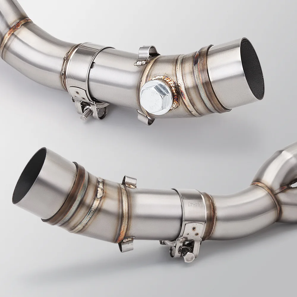 無限Muffler　n-1RS6F Kawasaki ER6N/ER6F Exhaust Muffler Middle Link Pipe - ULASHKIM
