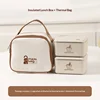 Two beige insulated bags