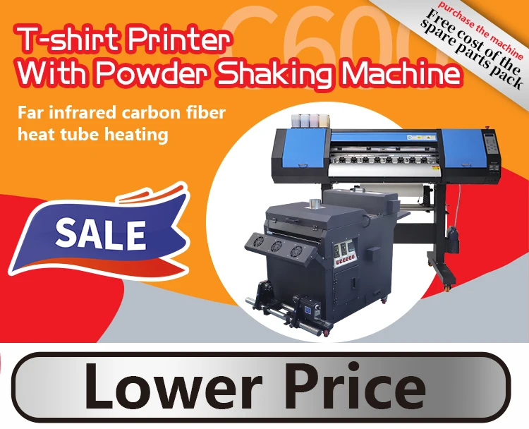 Provide a Full Range of Solutions 60 cm DTF Printer Pet Film 24 Inch DTF Printer 60 cm With Shaking Powder for Textile Fabric
