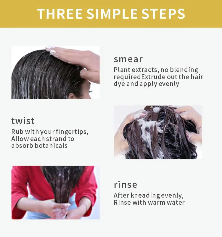 Herbal Black Hair Dye Shampoo,3 In 1 Black Hair Shampoo For Cover Gray ...