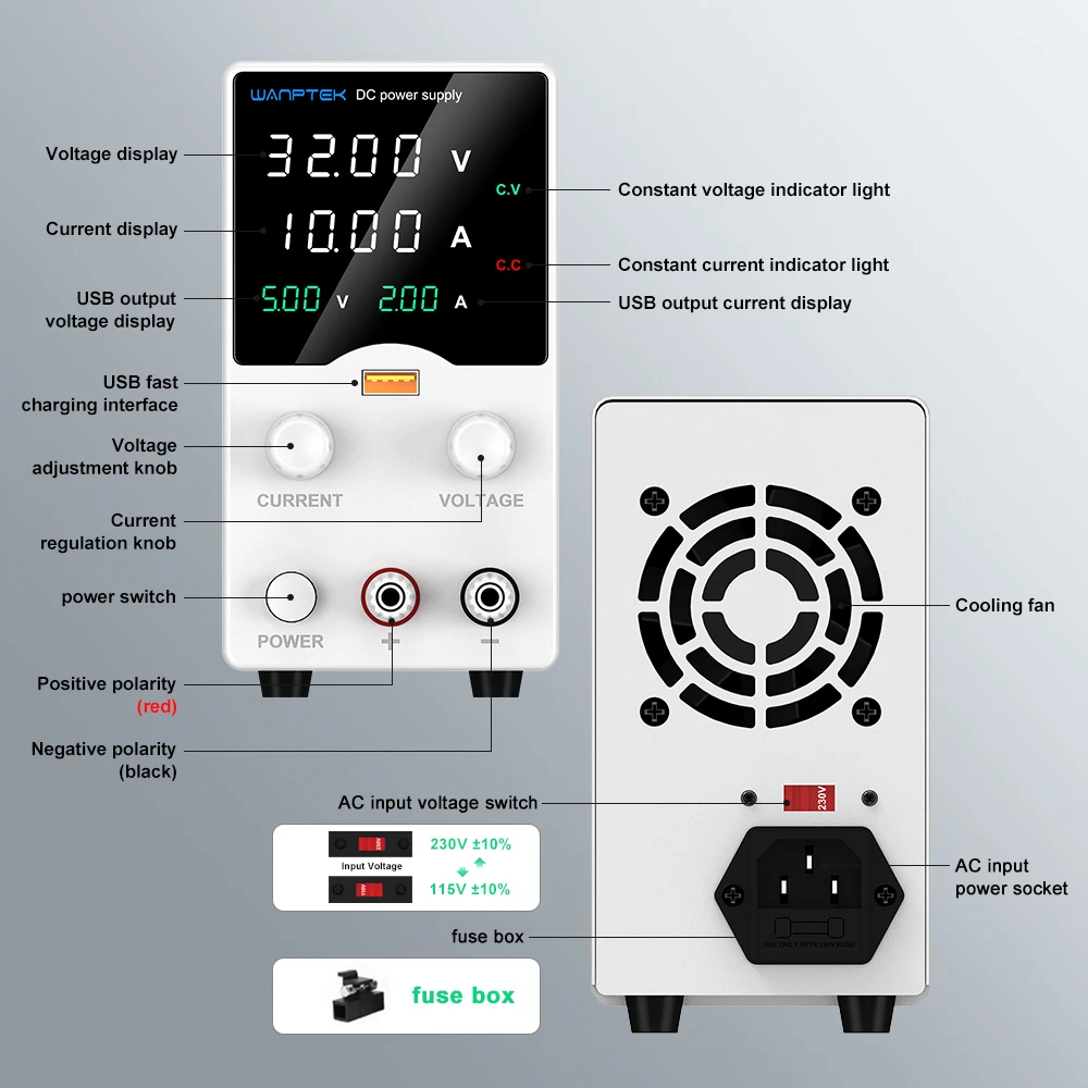 Wanptek GA3010B DC Power Supply - Reliable Lab Solution