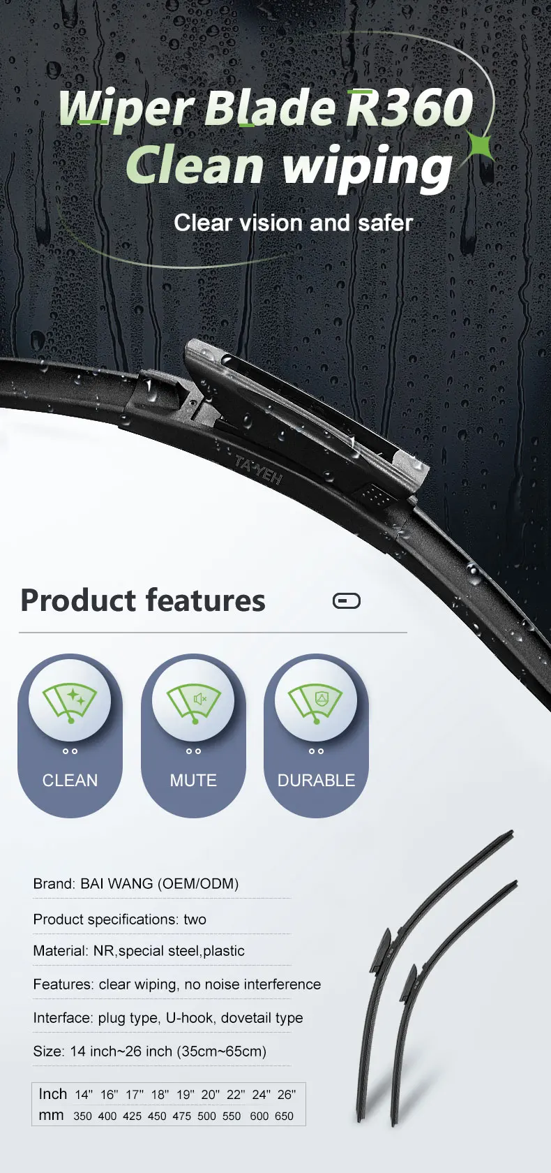 Guangzhou Factory Silicone Universal Soft Wiper Blade Rubber 22 Inch Soft Wiper Blade Buy Soft