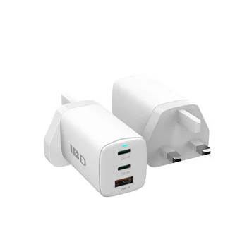 LKL 65W USB C Charger, GaN Charger Block 3-Port Fast Charger PPS Handy Travel Wall Charger with PD for MacBook, iPhone