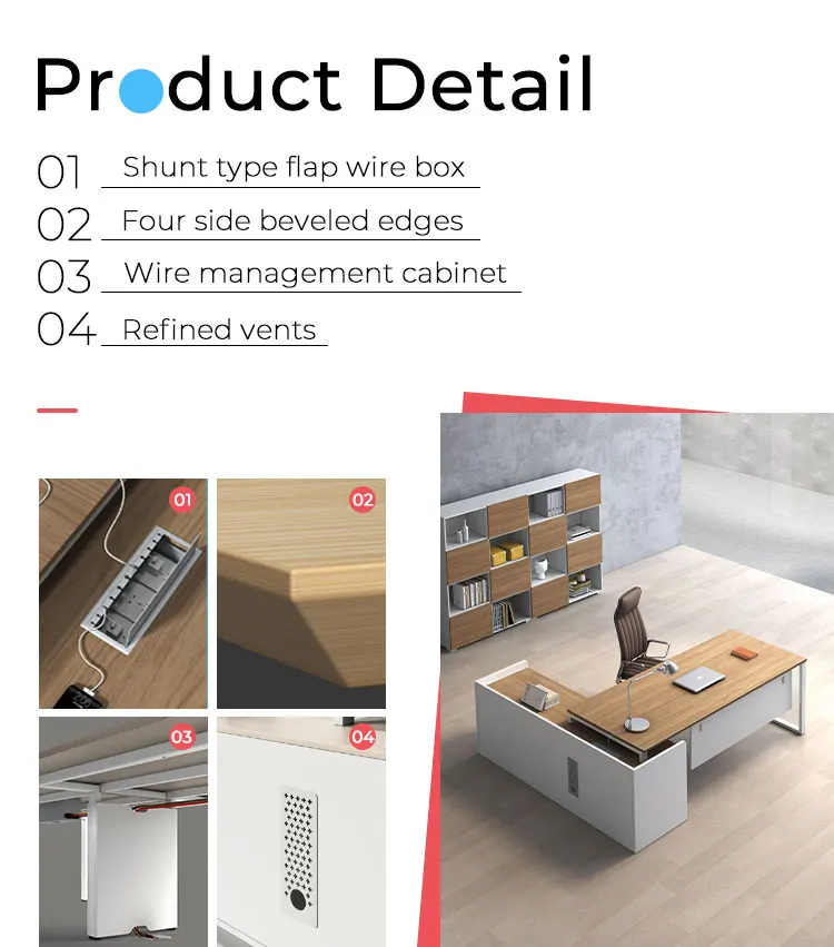 L Shaped Executive Sit Stand Desk manufacture