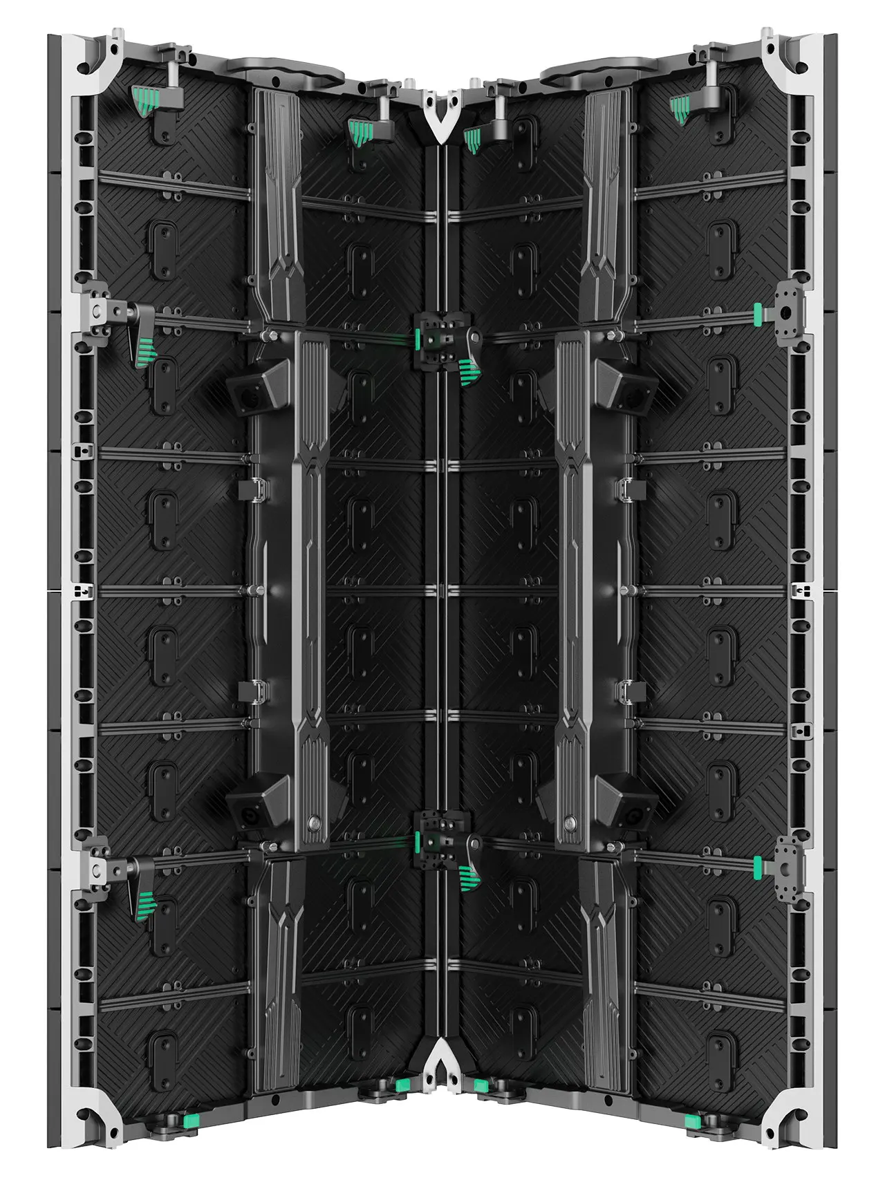 500X500-U 500X1000-U Outdoor Cabinet (Flat, curved 0-20 degree, Right Angle) 500x500x83mm 2.9KG led module 125x500mm P3.91x7.82 P3.91x3.91
