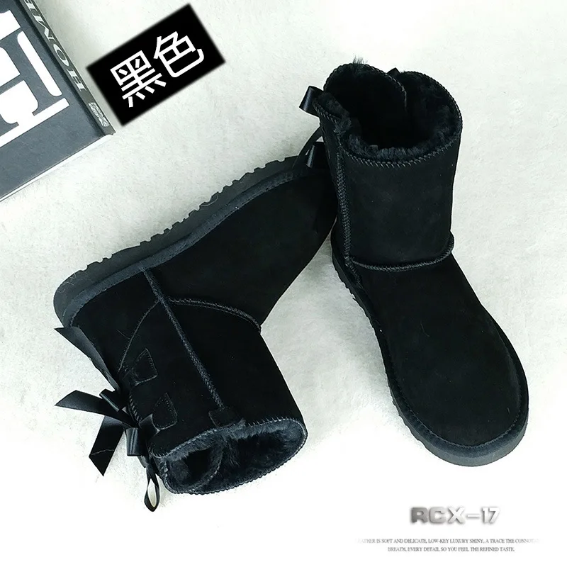 Venta al por mayor botas de nieve clásicas UG Tasman Original Bowtie vaca  Suede botines zapatos de piel de invierno para mujeres y hombres tamaño - Main Image