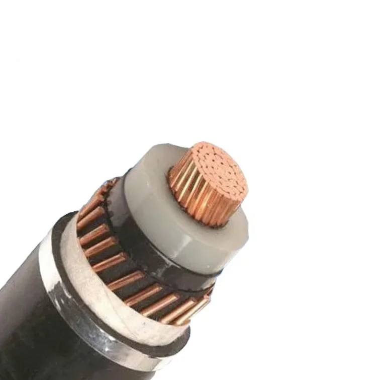 64Kv 110Kv Longitudinal Single Copper 1 Core Water Resistant Electrical Power Cable Roller High Tension Hv High Voltage Cable