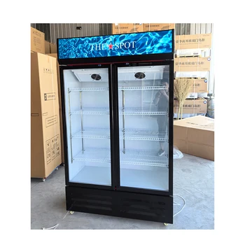 Frigidaire Double Door pepsi Fridge Frezzer Commercial Freezer 2 Dors Refrigerator air Cooled Chiller