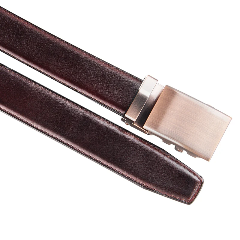 35 мм Высококачественная Мужская Автоматическая пряжка для ремня из розового золота с храповым механизмом на заказ