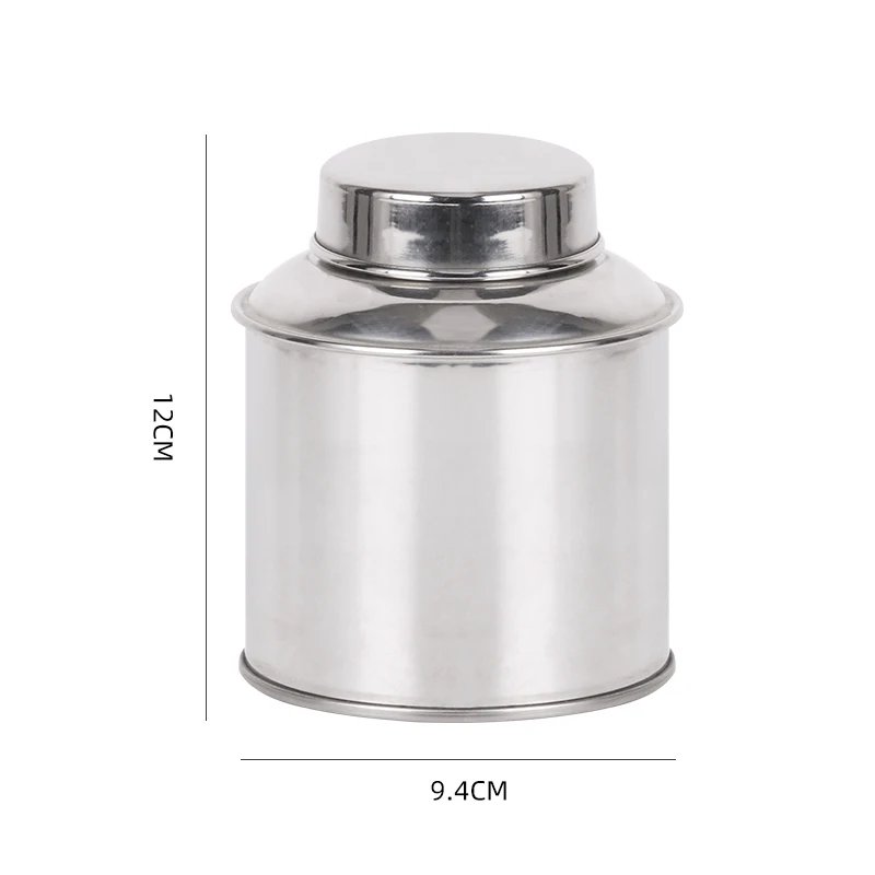 Tea Storage Container Wide-mouth Double-lid High-sealing Moisture-proof Tea Can Stainless Steel Tea Canister