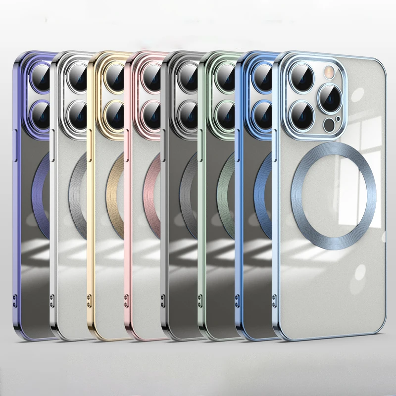 Drop Resistant Luxury Designer Waterproof  Fast Wireless Charging Cute Magnetic  Back Cover case Phone Mobile Phone Cases