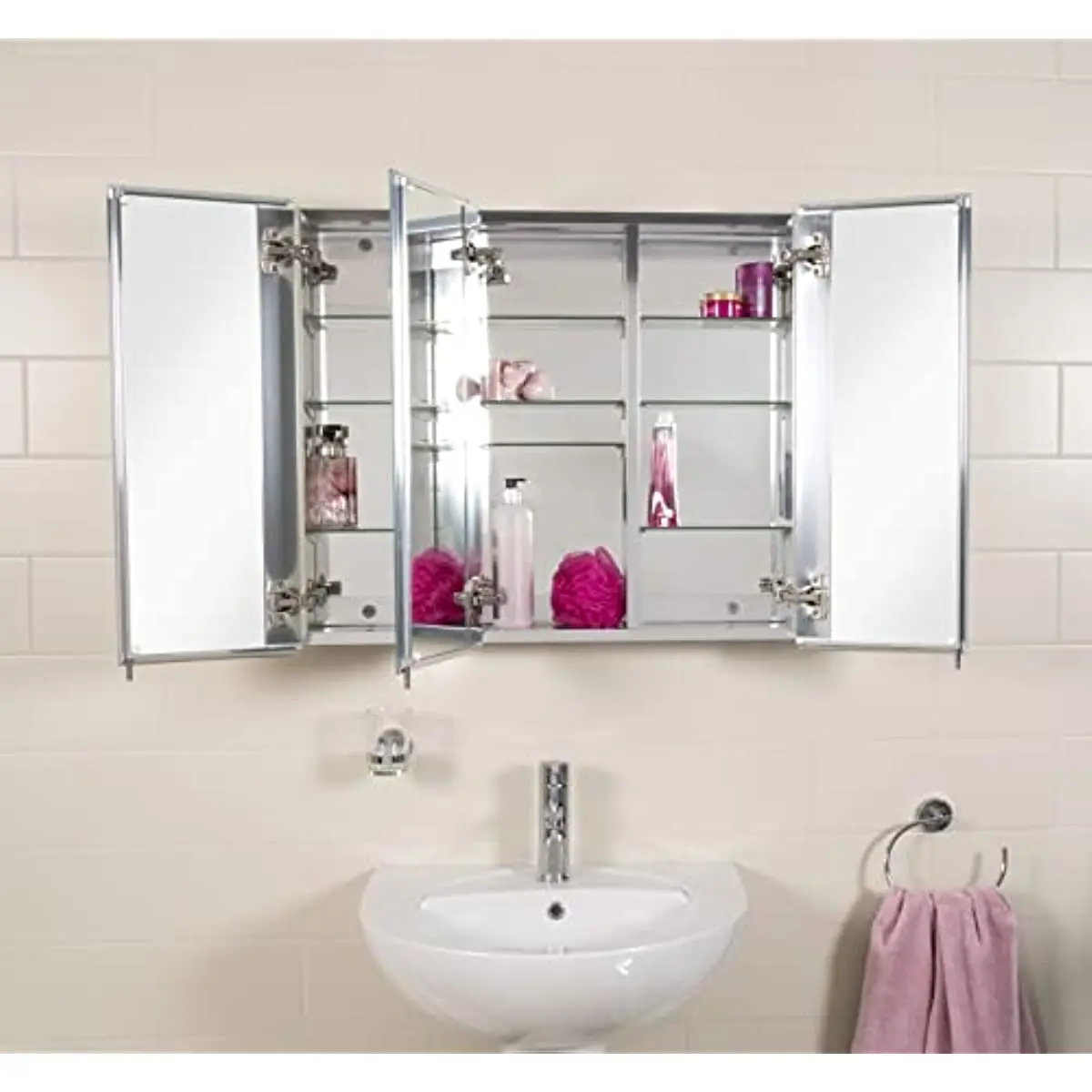 Aluminum Smart Mirror Bathroom Vanity With Led Lighting