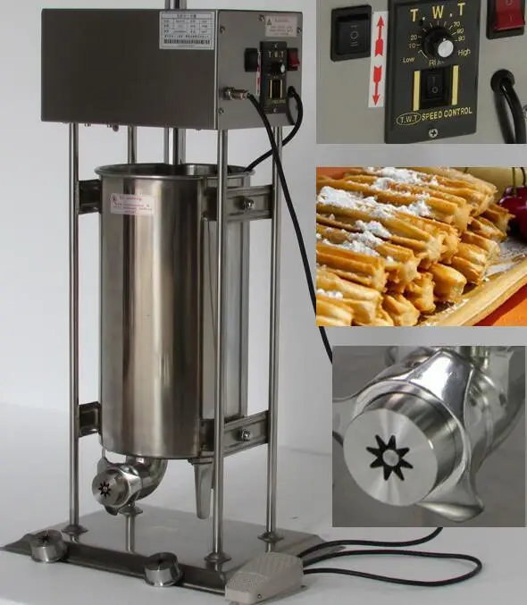 10 Liter Electric Churro Maker Machine / Espagnol Churro Machine / Churro Machine Spain for Hollow Churros
