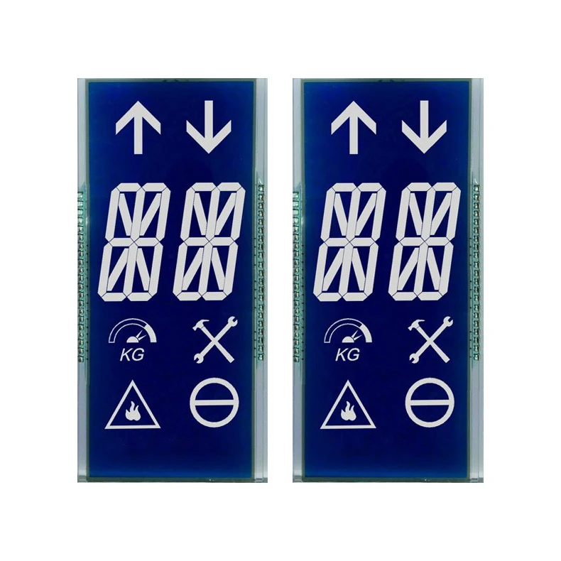High quality customized elevator LCD display with black background and white characters elevator control panel LCD display