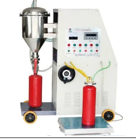 Howdy High Quality Refill Dry Chemical Powder Fire Extinguisher Filling Machine of Refill Equipment for Sale Wooden Box 20~80mm