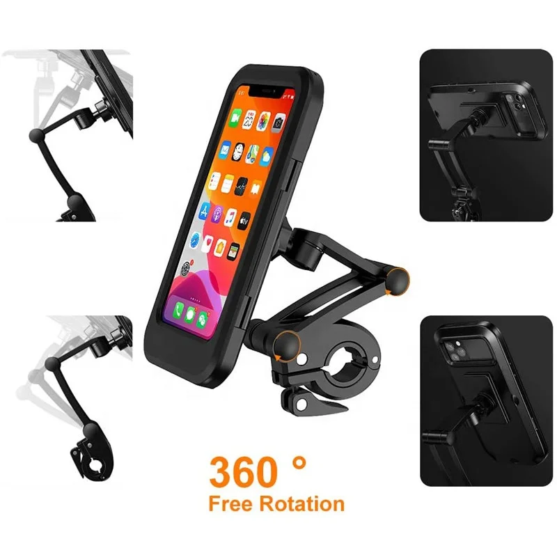 
Регулируемая Складная Водонепроницаемая сумка с поворотом на 360 градусов для сенсорного экрана мотоцикла велосипеда держатель для телефона 