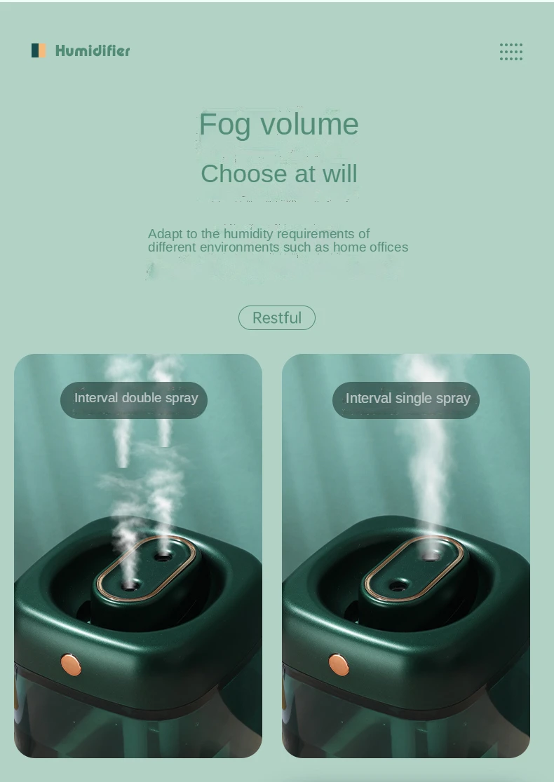 Mini Ultrasonic Atomizer Air Humidifier for Home Hotel
