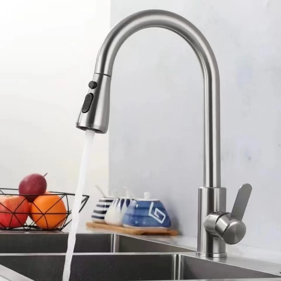 Hot Selling Single Handle Kitchen Mixer Sink Faucet Sus304 Pull Out ...