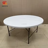 white folded table top