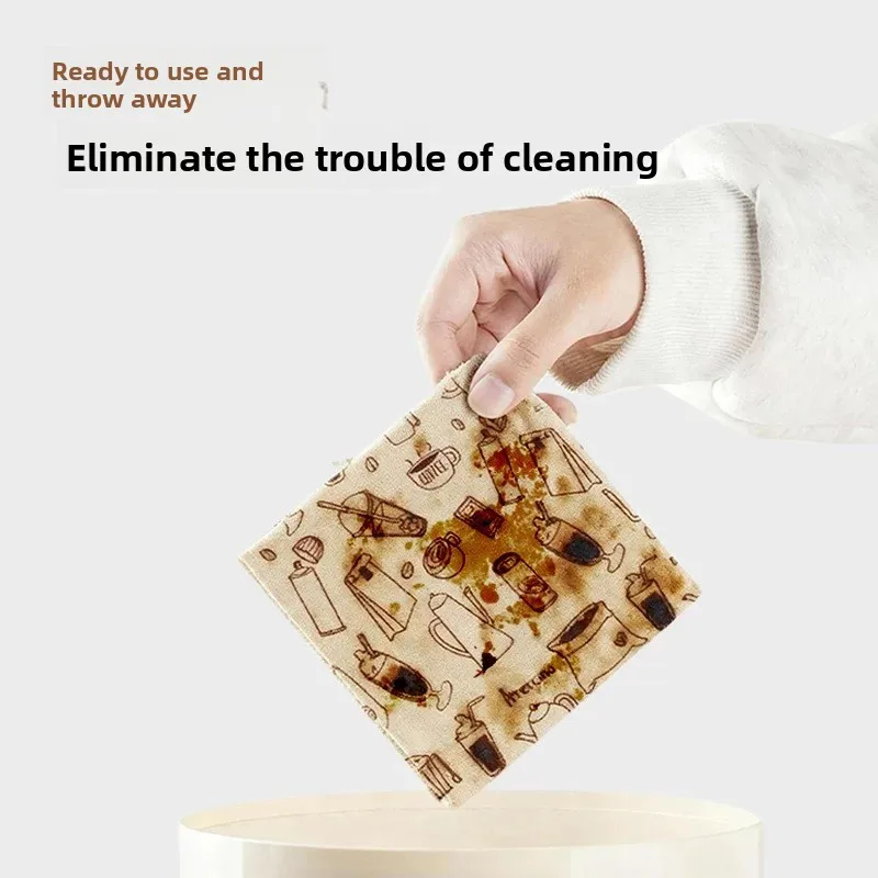 Antibacterial Microfiber Kitchen Dishcloth Hand-Tear Weekly Disposable Absorbent Non-Stick Grease Best-Selling