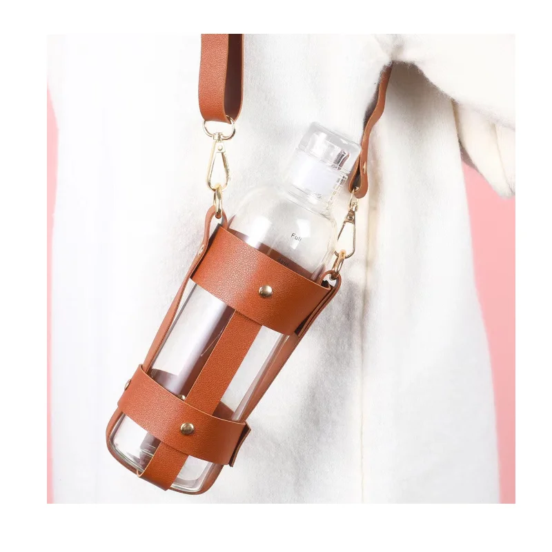 1 PCS leather tea milk drink cup bag,warter Bottle Holder For Travel,hot or  iced coffee sleeve holder,drink carrier with strap - AliExpress