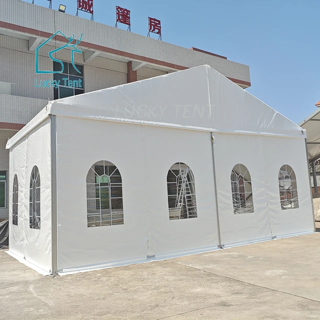 White PVC Roof 10m Width Party Event Tent Heavy Duty Multiple application Outdoor Exhibition Church Wedding Tent