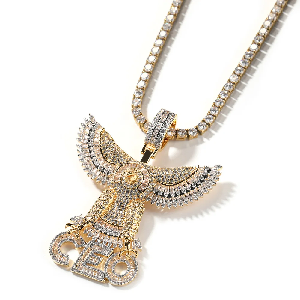 2023 New Hip Hop Rapper Men Pendant High Quality Gold Micro Pave CZ ...