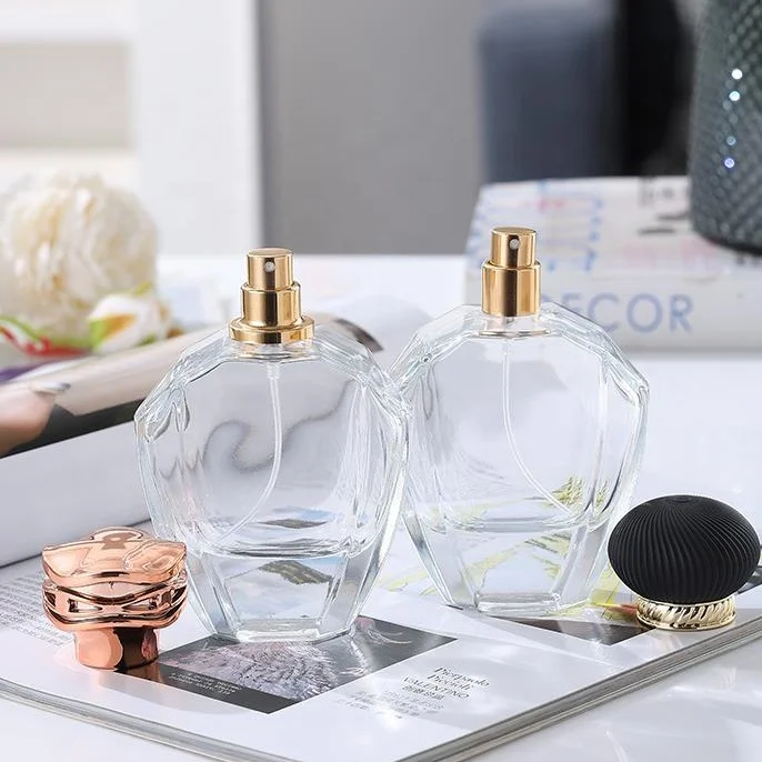 New Design 80 Ml Unique Custom Fragrance Glass Bottle Empty Luxury Perfume  Bottle With Box Packaging