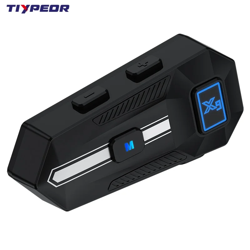 TIYPEOR Motorcycle Wireless Headset Helmet Headphone On-ear Earphones with HD Microphone for Moto Helmet