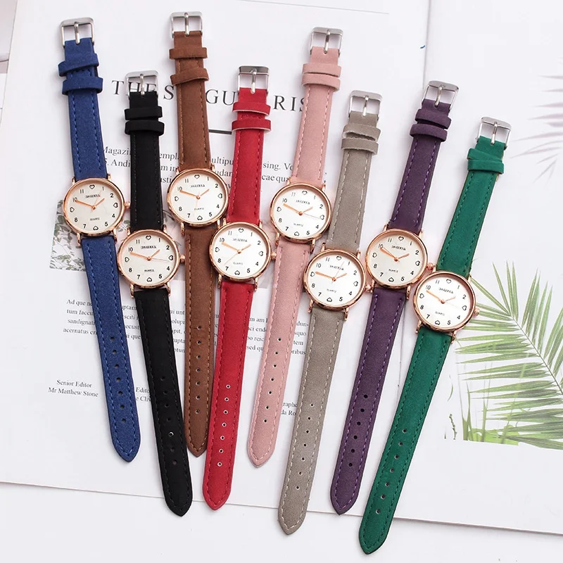 Best Selling Cheap Stylish Leather Hand Watch for Girl Hand Clock Stylish  Young Girl Student Watch Beautiful Girls Hand Watches