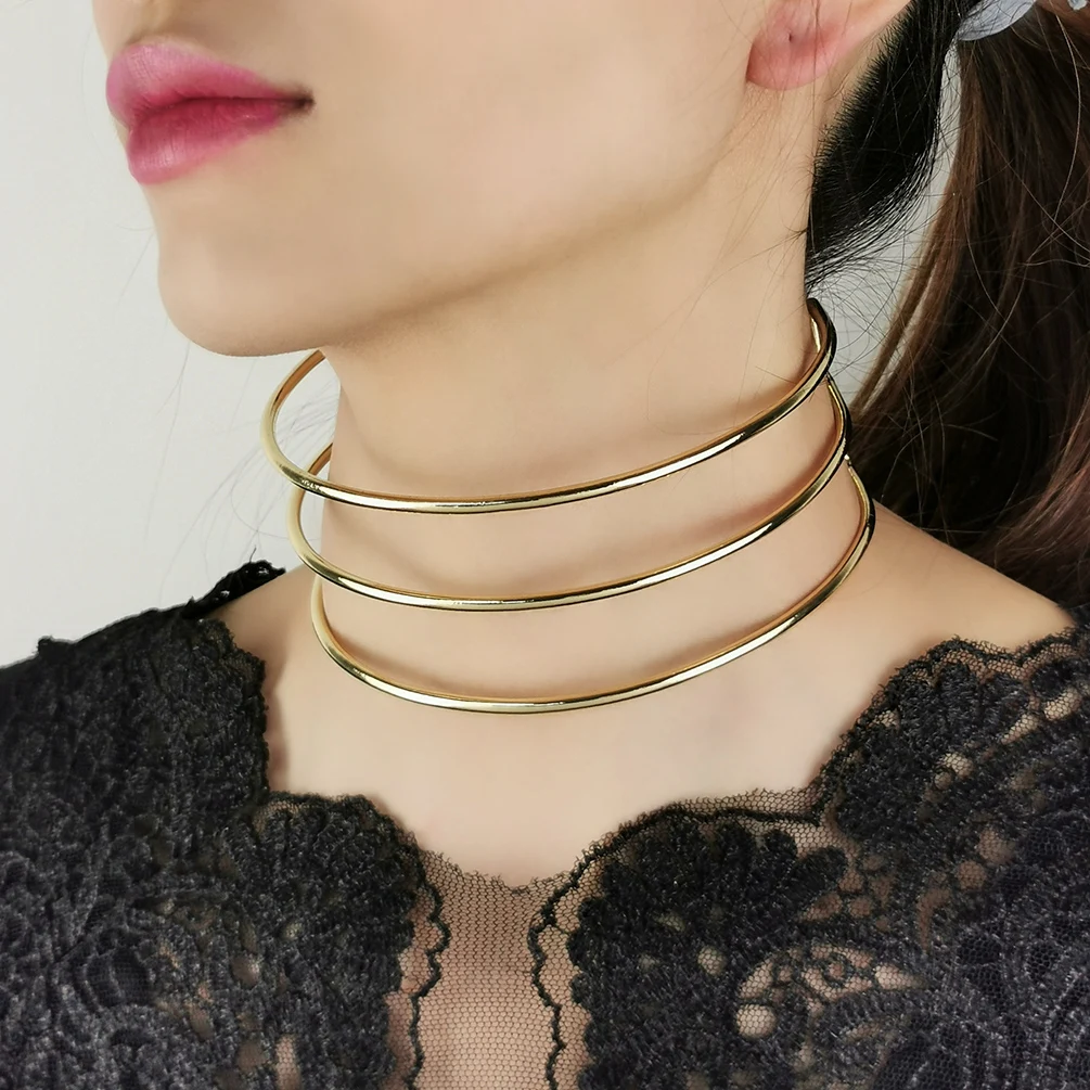 Shop Our Fashion African Jewelry Simple Metal Wire Torques